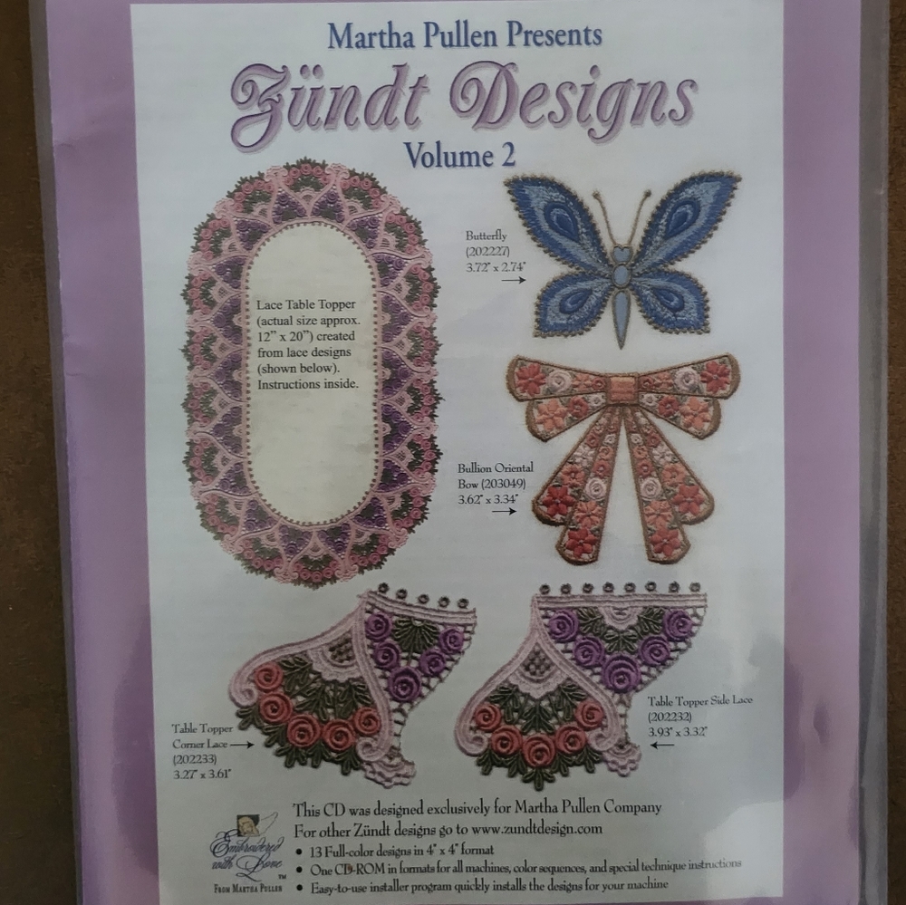 Martha Pullen CD Presents Zundt Designs Volume 2